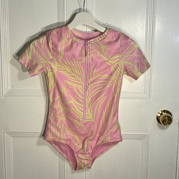 Gap Kids Short sleeved Rashguard (Swimsuit) - Pink with Green